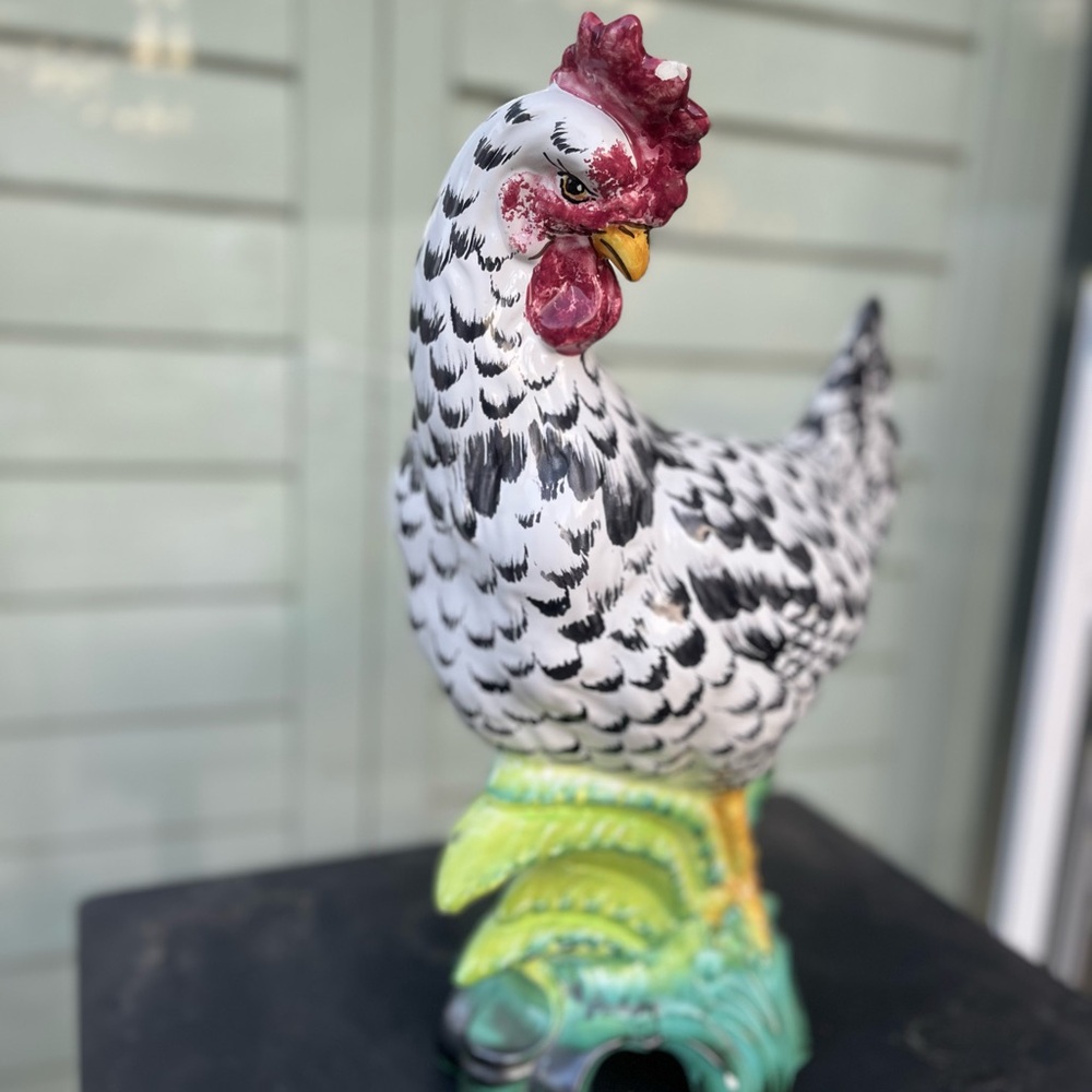 💃CLOSET CLEAR-OUT💃 Intrada Italy Campagna 16.5" Black & White Hen Statue